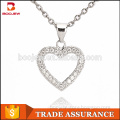 Fashion simple statement necklace with heart pendant micro pave CZ jewelry import from China